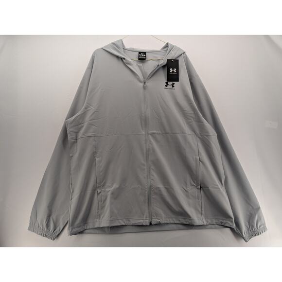 NWT Under Armour UA Vibe Woven Men's Windbreaker in Mod Grey size XL - Picture 1 of 6